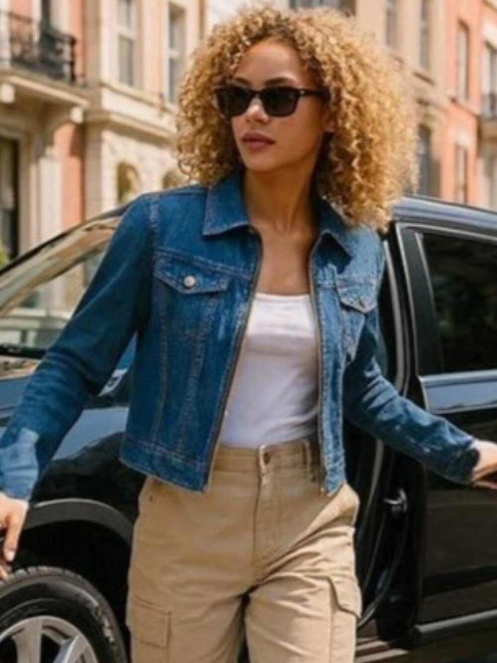 Bianca Nygard Petites Sz S Short Jean Jacket Relaxed Fit